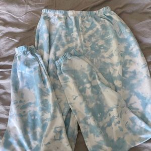 prettylittlething tie dye sweatpants size:10